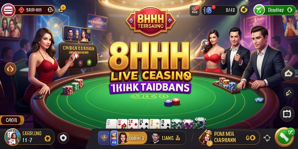 Tangkapan layar gameplay seru di 8HHH Live Casino.
