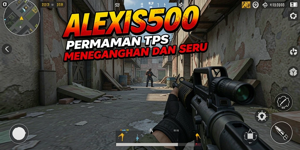 Tangkapan layar gameplay seru di ALEXIS500 dengan aksi TPS yang mendebarkan.