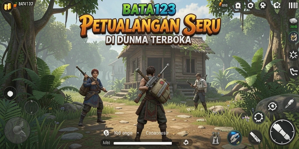 Tampilan gameplay BATA123 dengan eksplorasi dunia terbuka.