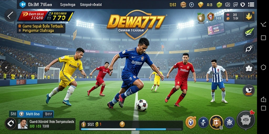 Tampilan gameplay menarik dari DEWA777 dalam penuh aksi sepak bola.