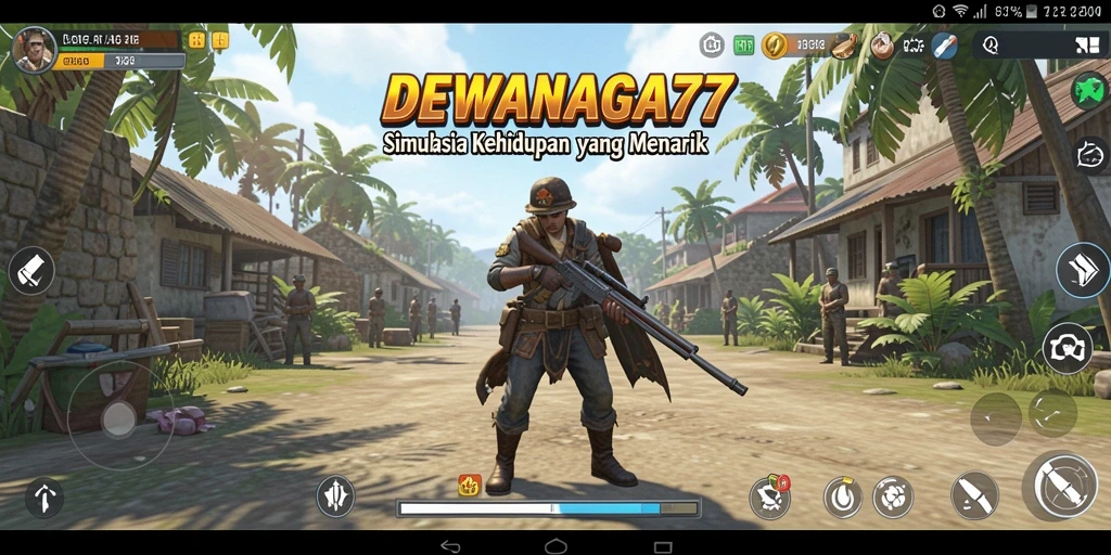 Tampilan gameplay DEWANAGA77 dalam dunia simulasi yang imersif.