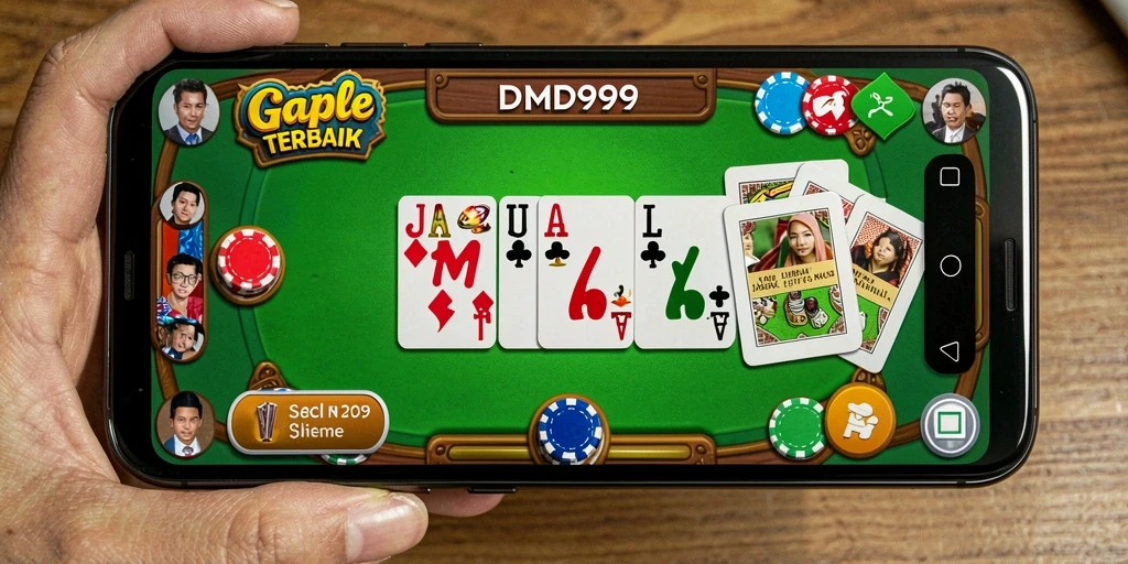 Tampilan gameplay seru DMD999 dengan suasana Gaple yang kental.
