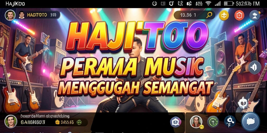 Tampilan gameplay seru HAJITOTO yang menampilkan keahlian musik pemain.