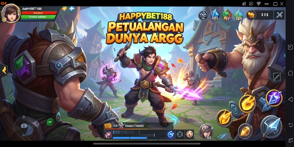 Tampilan gameplay ARPG yang mendebarkan di HAPPYBET188.
