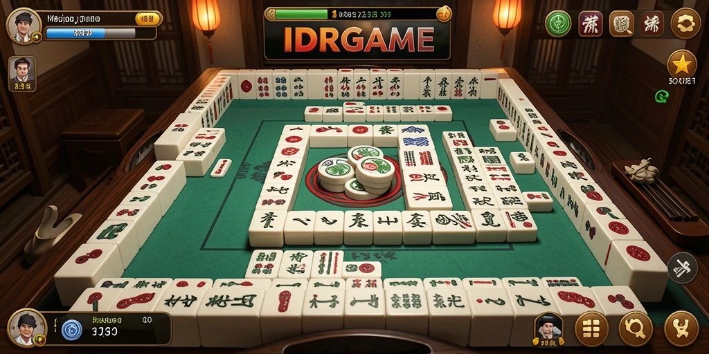 Tampilan gameplay Mahjong yang menarik dan interaktif.