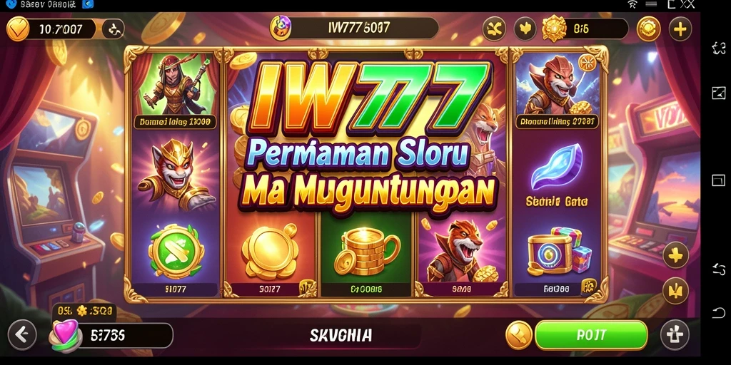 Tampilan gameplay Slot IW777 yang mengasyikkan dan penuh warna.