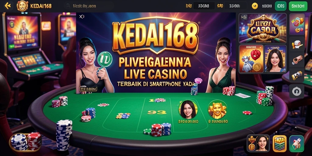Tampilan gameplay Live Casino yang mengasyikkan di KEDAI168.