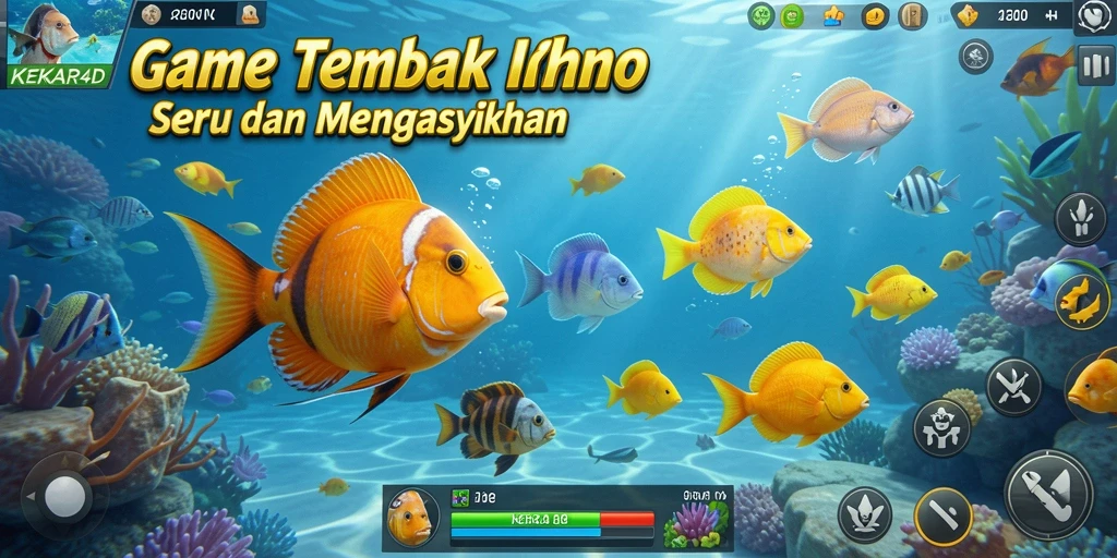 Tampilan gameplay menarik dari KEKAR4D saat berburu ikan.