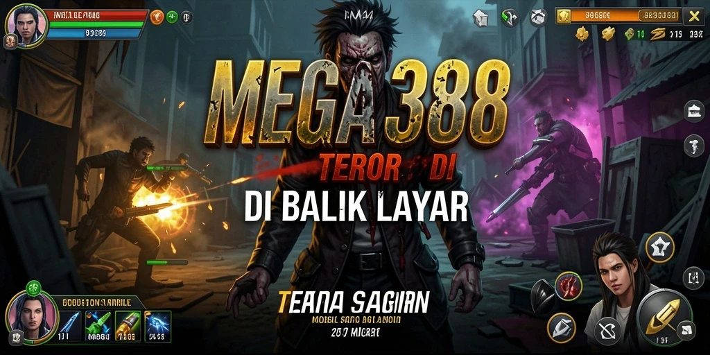 Tampilan gameplay MEGA388 dengan suasana horror yang mendebarkan.