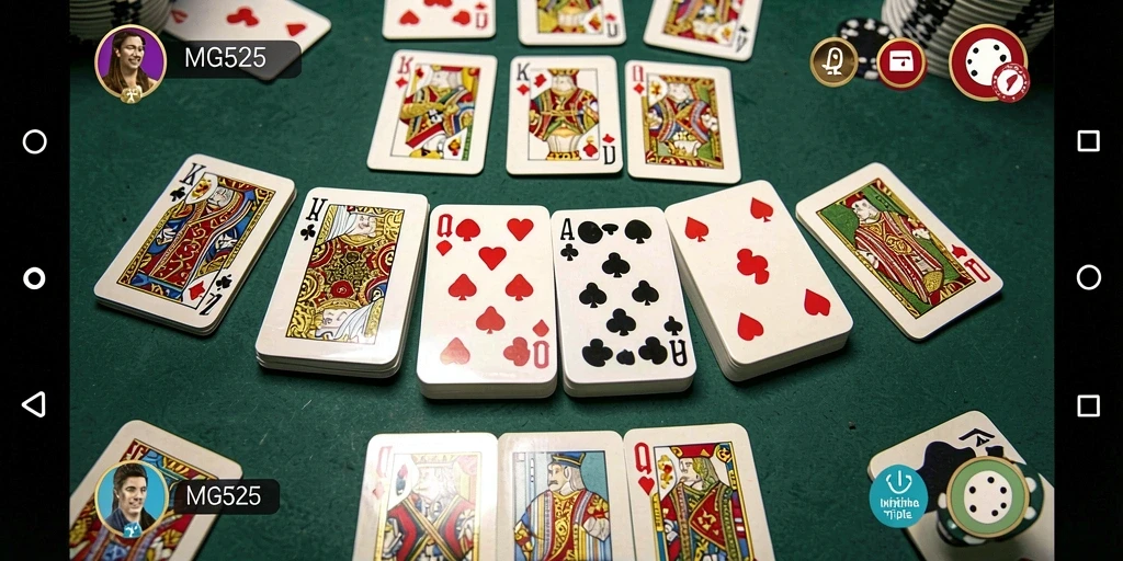 Tampilan gameplay domino yang dinamis dan interaktif di MG525.