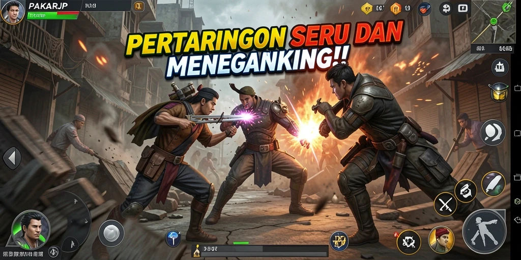 Tampilan gameplay action yang mendebarkan.