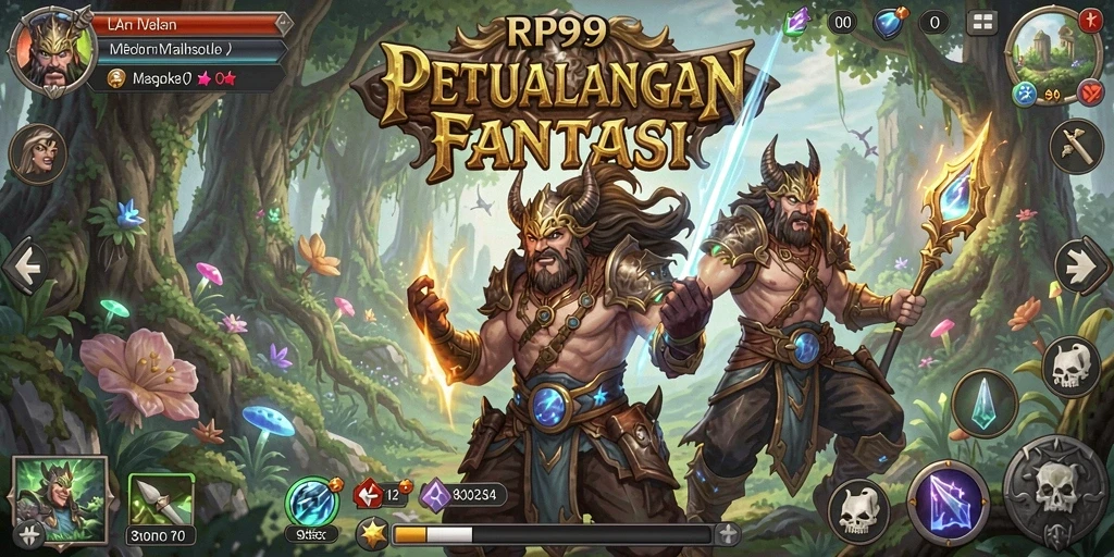 Tampilan gameplay RP99 dengan karakter dan petualangan yang seru.