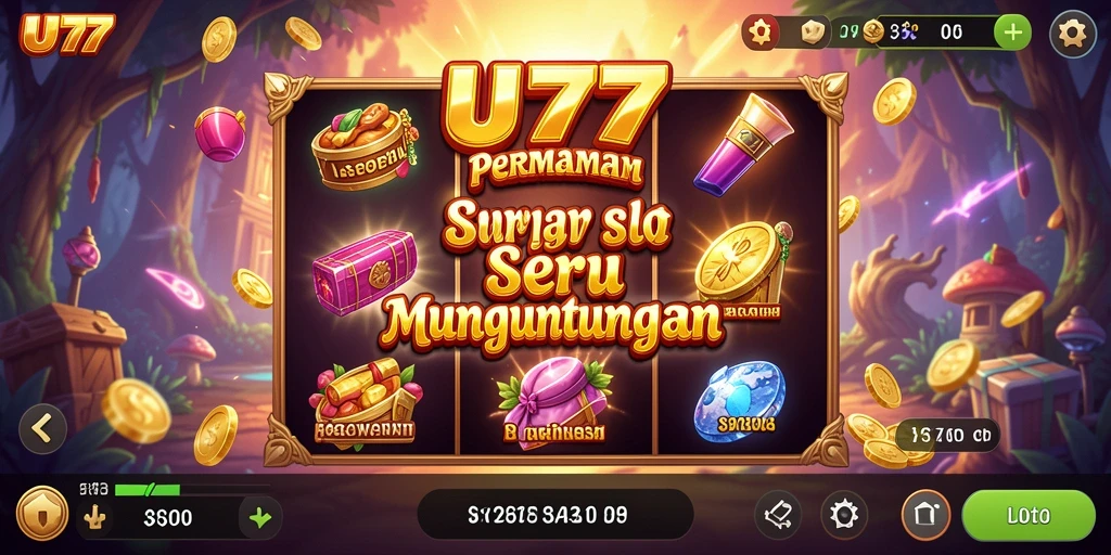 Tangkapan layar gameplay UT77 yang menampilkan keseruan slot.